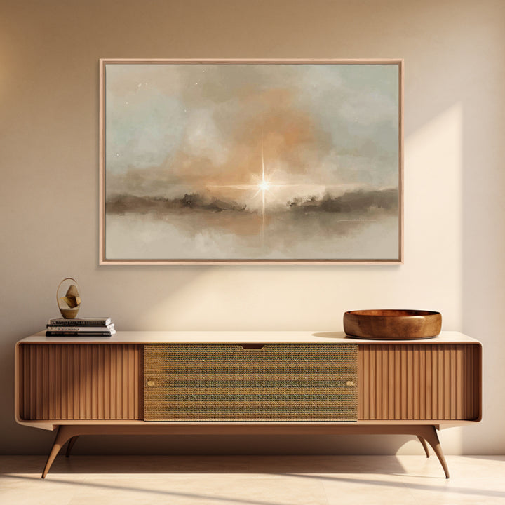 Holy Radiance | Framed Canvas Print | Christian Wall Art | Christian Art Canvas | Christmas Art | Jesus Painting | Christian Home Decor