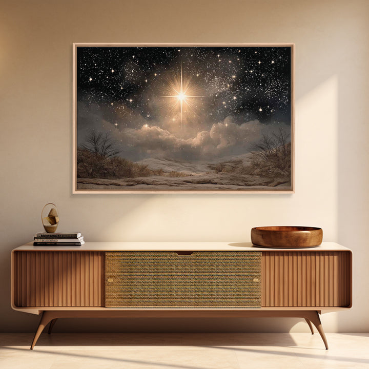 Star Of Wonder, Framed Canvas Print, Christian Art Canvas, Christmas Art, Christian Wall Art, Christian Christmas Decor, Christian Gift Ide