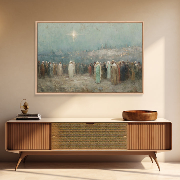 Bethlehem Promise – Framed Canvas Print – Christian Wall Art – Christmas Art – Christian Art Canvas – Christian Christmas Decorations – Jes