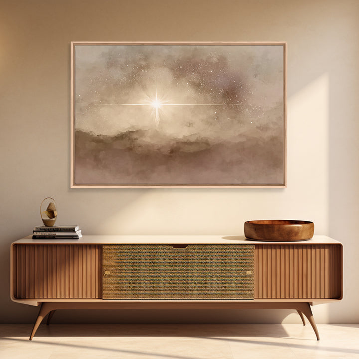 Divine Horizon | Framed Canvas Print | Christian Art Canvas | Christian Wall Art | Christmas Art | Christian Christmas Art | Jesus Painting