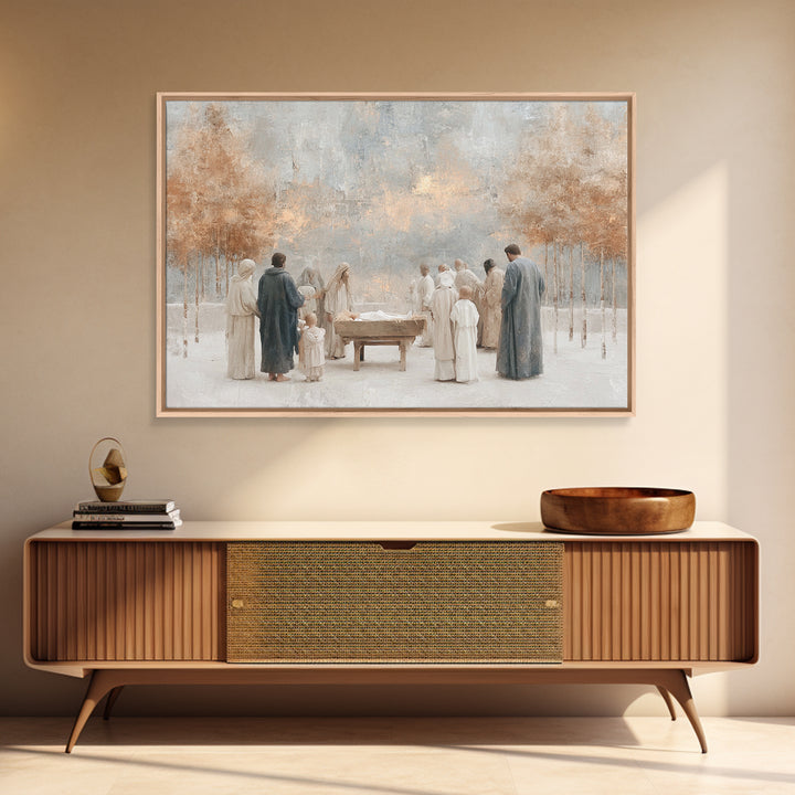 Golden Dawn – Framed Canvas Print – Christian Art Canvas – Christmas Art – Christian Gift – Jesus Painting – Christian Wall Art
