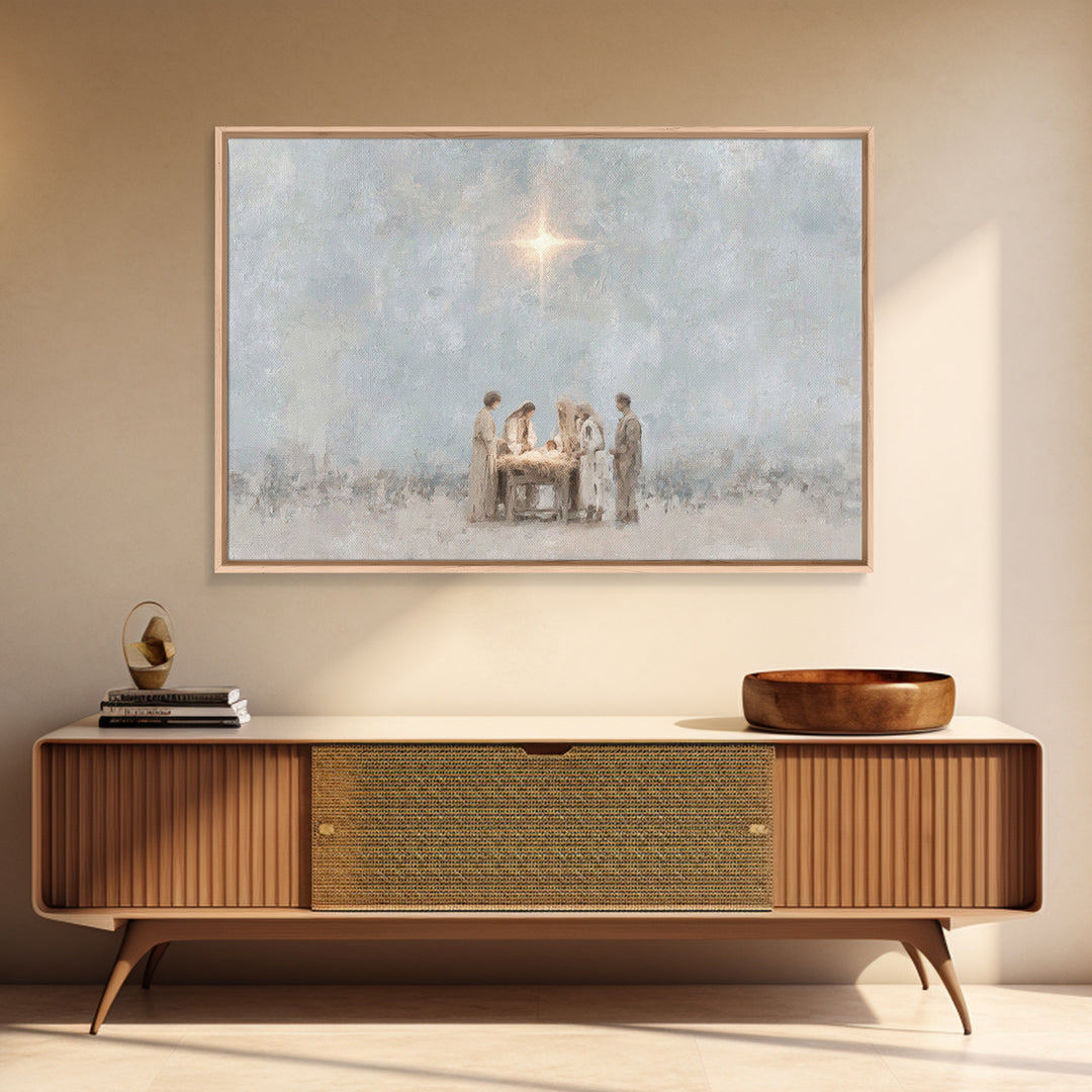 Divine Stillness – Framed Canvas Print – Christian Gift – Christian Art Canvas – Jesus Painting – Christmas Art – Christian Wall Art
