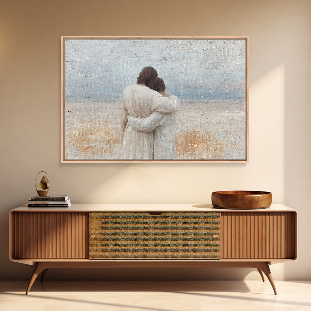 Quiet Restoration – Framed Canvas Print – Christian Wall Art – Christian Art Canvas – Subtle Christian Art – Modern Christian Painting – Ch