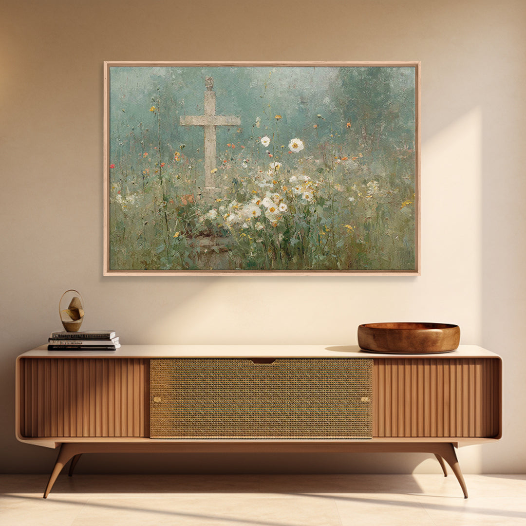 Garden Of Mercy – Framed Canvas Print – Christian Wall Art – Christian Art Canvas – Vintage Christian Art – Christian Painting – Christian