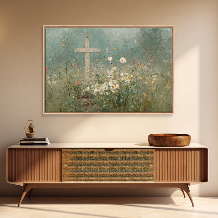 Garden Of Mercy – Framed Canvas Print – Christian Wall Art – Christian Art Canvas – Vintage Christian Art – Christian Painting – Christian