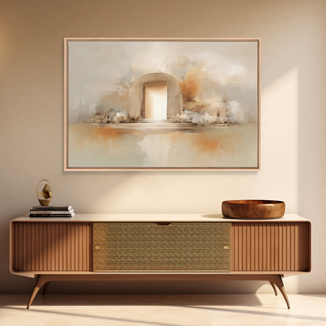 Desert Morning Light, Framed Canvas Print, Christian Art Canvas, Christian Wall Art, Christian Art Gift, Moody Christian Art, Jesus Christm