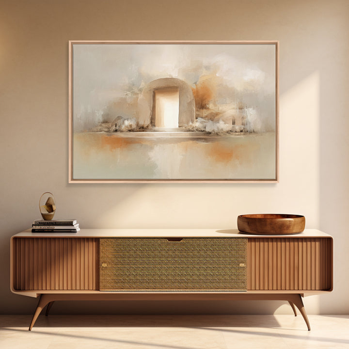 Desert Morning Light, Framed Canvas Print, Christian Art Canvas, Christian Wall Art, Christian Art Gift, Moody Christian Art, Jesus Christm