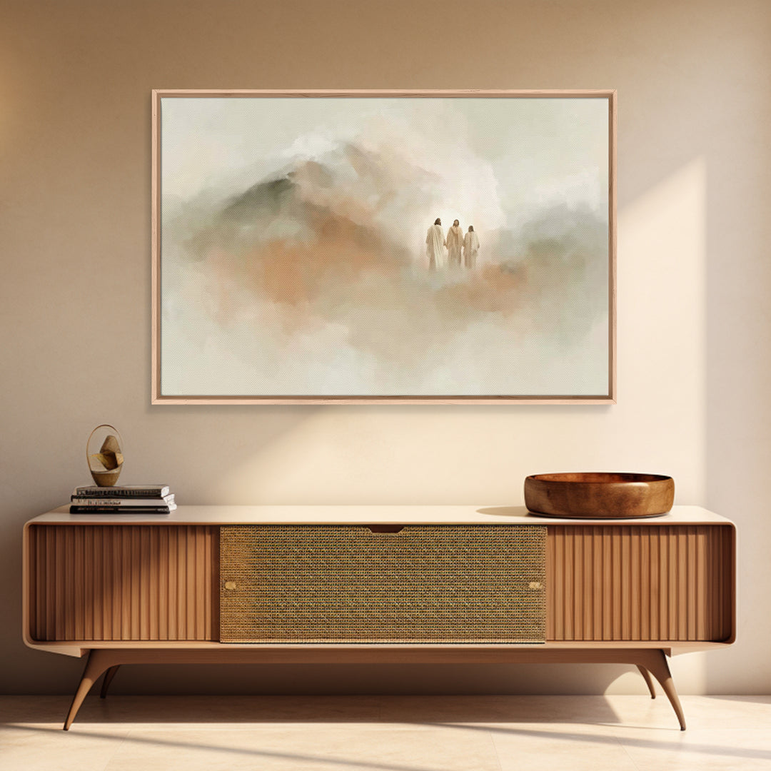 Cloudborne Gathering, Framed Canvas Print, Christian Art Canvas, Modern Christian Art, Christian Wall Art, Jesus Painting, Christian Decora