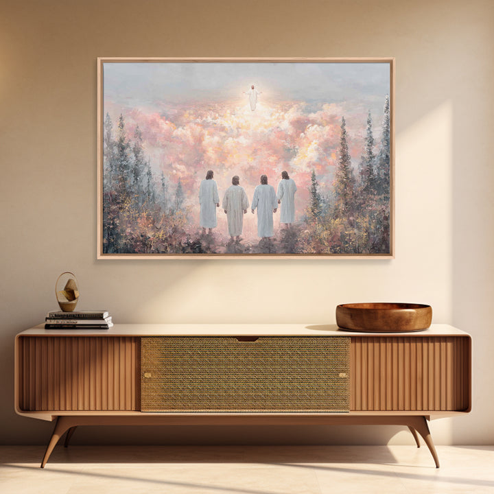 Ascension Wonder | Framed Canvas Print | Christian Art Work | Christian Art Canvas | Modern Christian Art | Jesus Painting | Christian Wall