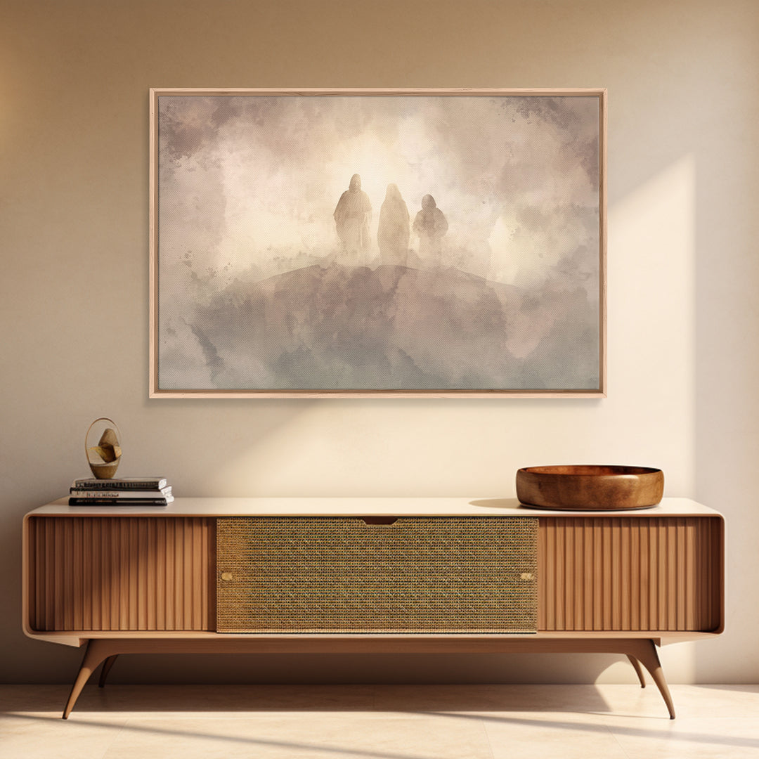 Divine Cloud Forms | Framed Canvas Print | Christian Art | Christian Art Canvas | Jesus Painting | Subtle Christian Art | Christian Wall Ar