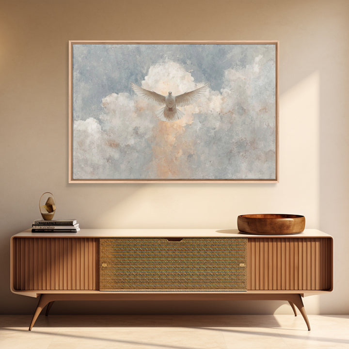 Clouds Of Glory – Framed Canvas Print – Christian Art Print – Christian Wall Art – Jesus Painting – Christian Christmas Art – Christian Dec