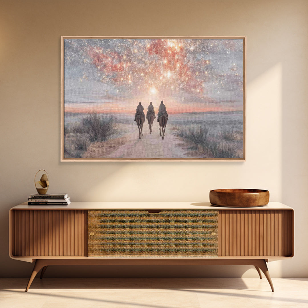 The Guiding Star – Framed Canvas Print – Christian Wall Art – Christian Art Canvas – Christian Christmas Art – Xmas Art