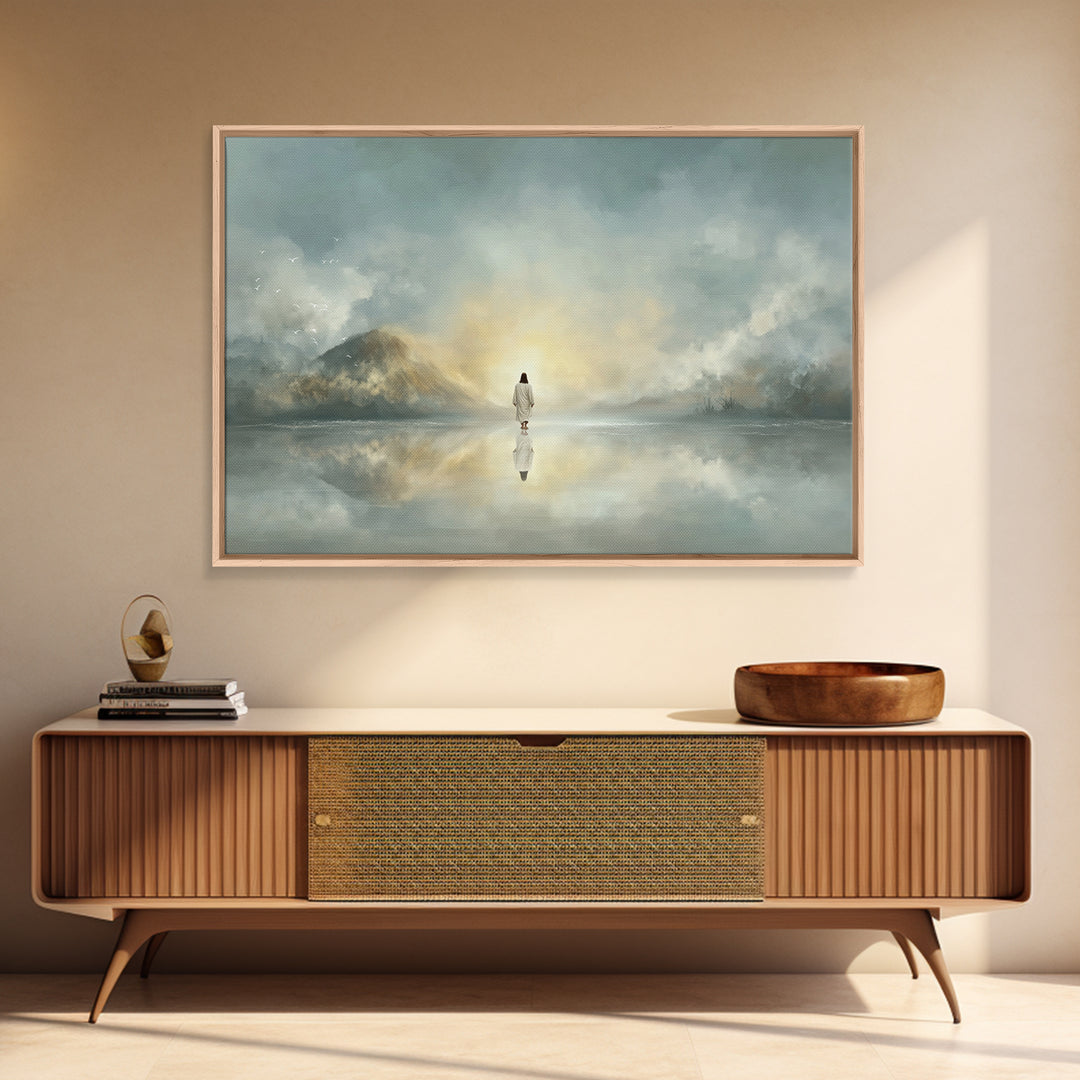 Radiant Horizon – Framed Canvas Print – Christian Art Canvas – Jesus Painting – Christian Wall Art – Modern Christian Art