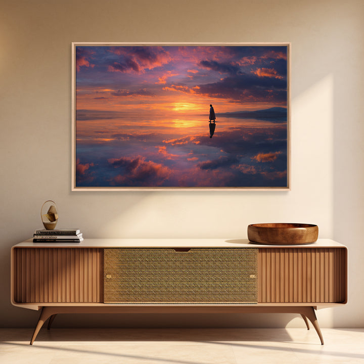 Twilight Of Promise – Framed Canvas Print – Christian Art Canvas – Jesus Painting – Christian Wall Art – Modern Christian Art – Christmas A