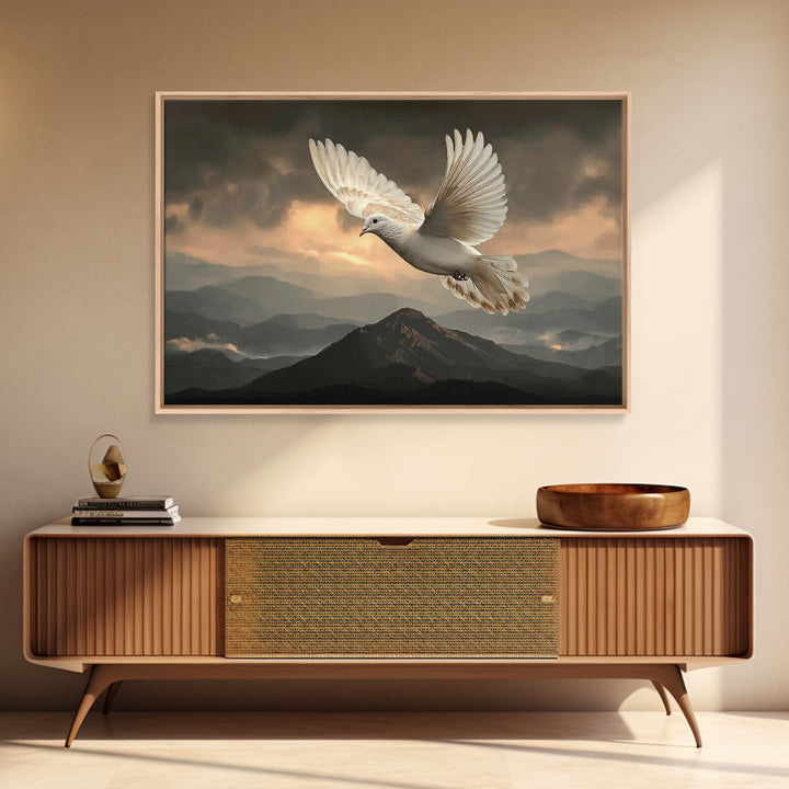 Heavenly Wings Glory – Framed Canvas Print – Christian Art Canvas – Christian Wall Art – Moody Christian Art – Christmas Art – Christian De