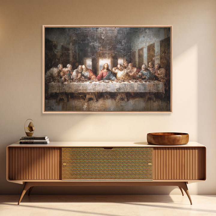Sacred Supper Legacy – Framed Canvas Print – Christian Wall Art – Christian Art Canvas – Vintage Christian Art – Christian Painting – Chris