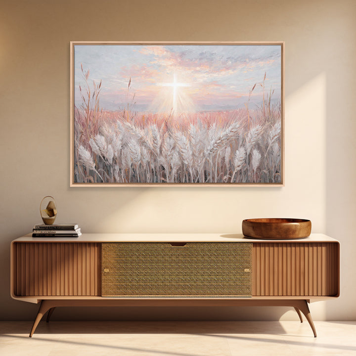 Field Of Hope – Framed Canvas Print – Christian Art Canvas – Christian Wall Art – Christian Christmas – Jesus Painting – Christian Gift