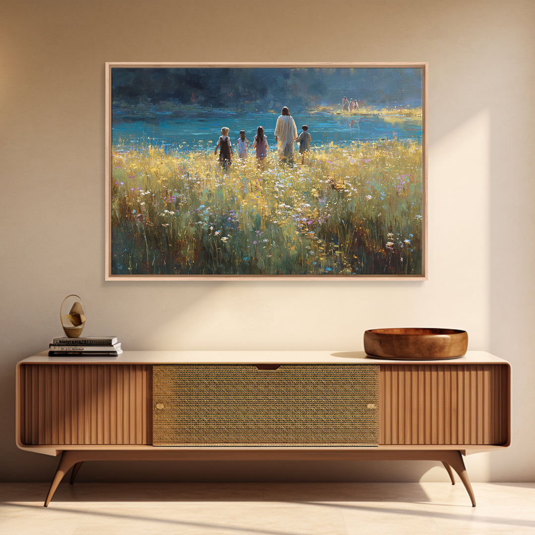 Dawn Of Peace – Framed Canvas Print – Christian Art Work – Jesus Painting Canvas – Christian Gift Ideas – Christmas Canvas Wall Art