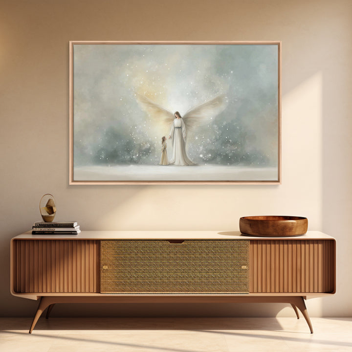 Heavenly Child – Framed Canvas Print – Christian Wall Art – Jesus Painting – Christian Art Canvas – Christian Christmas Art – Christian Gif