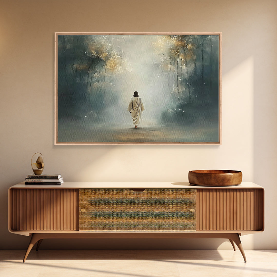 Upper Room Calm – Framed Canvas Print – Christian Art Canvas – Large Christian Painting – Jesus Painting – Christian Wall Art – Subtle Chri