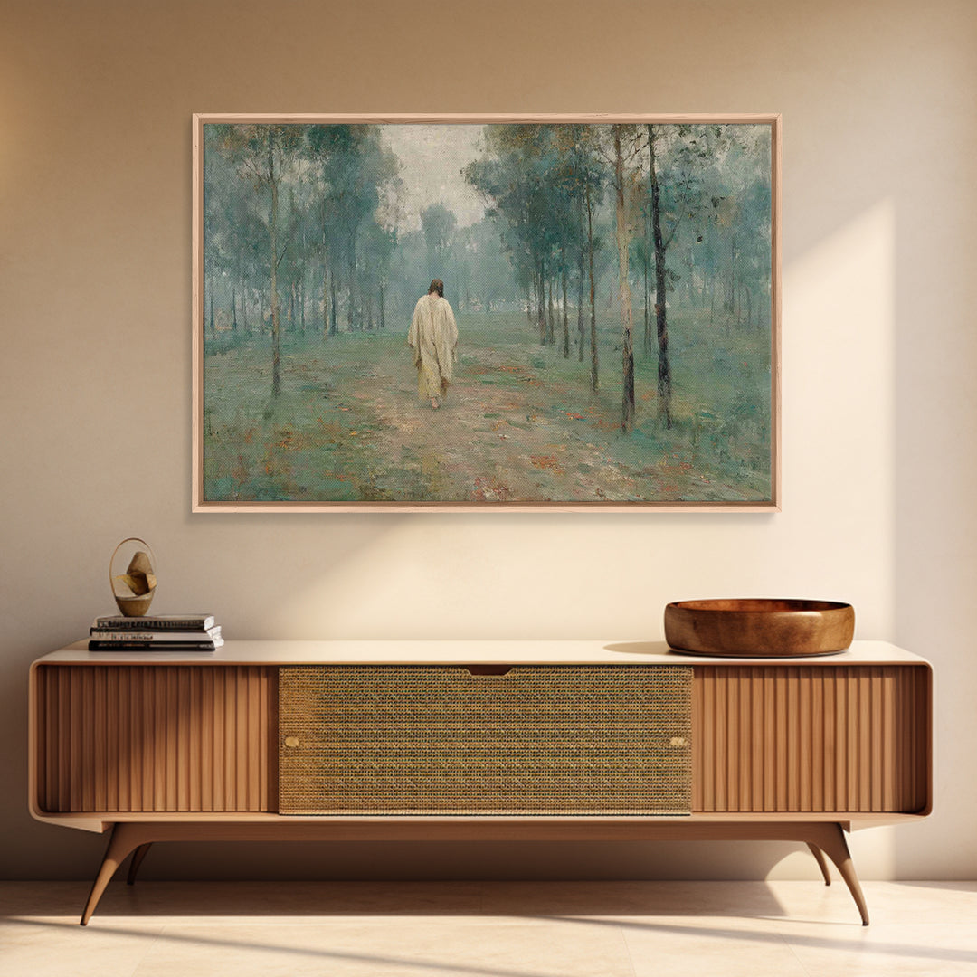 Sacred Supper Light – Framed Canvas Print – Christian Wall Art – Jesus Painting – Christian Art Canvas – Subtle Christian Art – Christian G