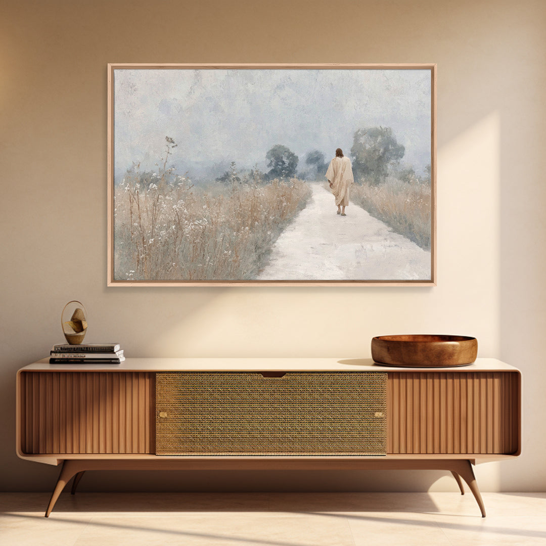 Blessings Of Dawn | Framed Canvas Print | Christian Wall Art | Christian Christmas Art | Jesus Art Print | Vintage Christian Art | Christia