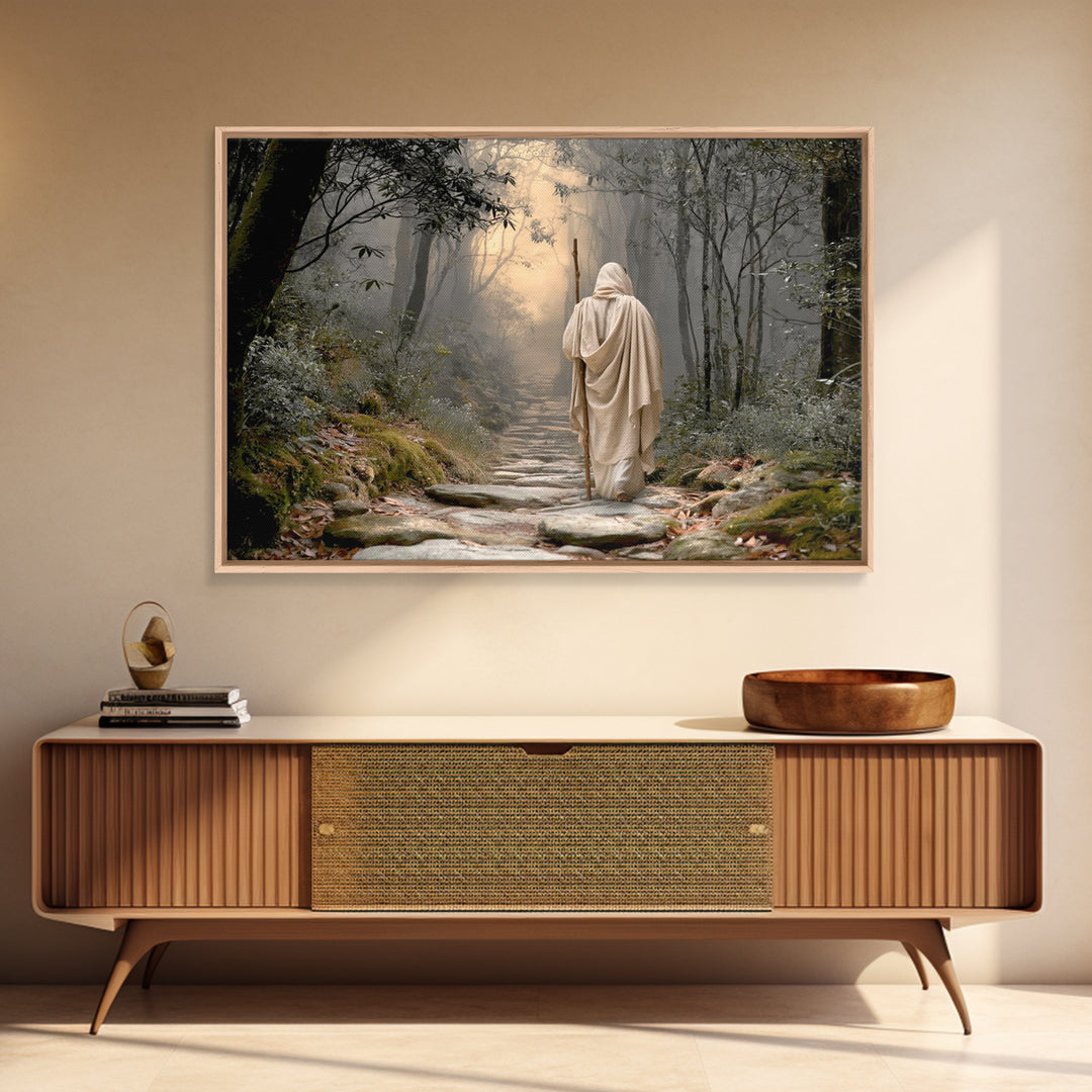 Radiant Lamb Blessing, Framed Canvas Print, Christian Christmas Art, Christian Art Canvas, Jesus Painting, Christian Wall Art, Christian De