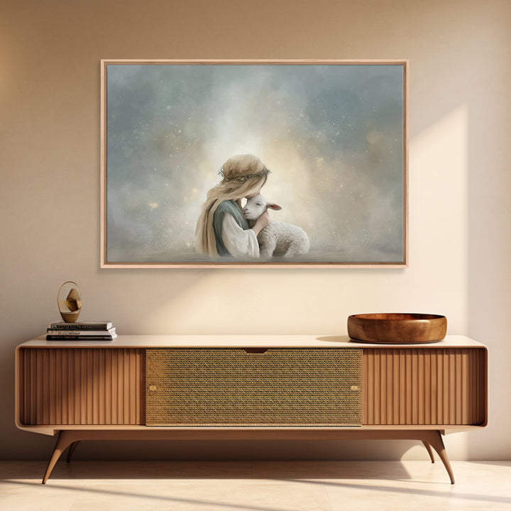 Springtime Path Of Grace, Framed Canvas Print, Christian Art Canvas, Jesus Painting, Christian Wall Art, Christian Art Print, Unique Christ