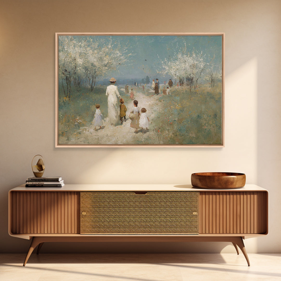 Garden Of Peace – Framed Canvas Print – Christian Art Print – Jesus Painting – Christian Wall Art – Christmas Canvas Wall Art – Christian D