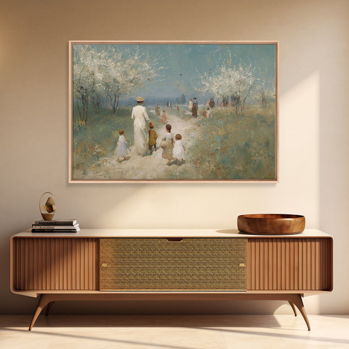 Garden Of Peace – Framed Canvas Print – Christian Art Print – Jesus Painting – Christian Wall Art – Christmas Canvas Wall Art – Christian D