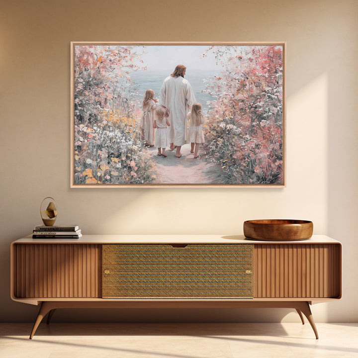 Heavenly Watcher, Framed Canvas Print, Christian Art Print, Christian Wall Art, Christmas Art Framed, Unique Christian Art, Christian Gift