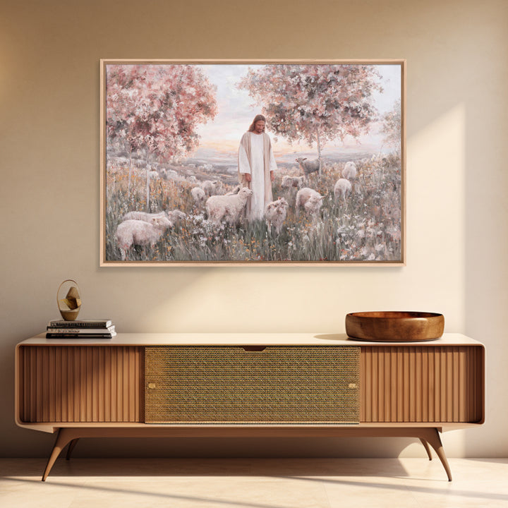 Holy Gathering – Framed Canvas Print – Christian Christmas Art – Vintage Christian Art – Christian Wall Art – Christmas Canvas Wall Art – C