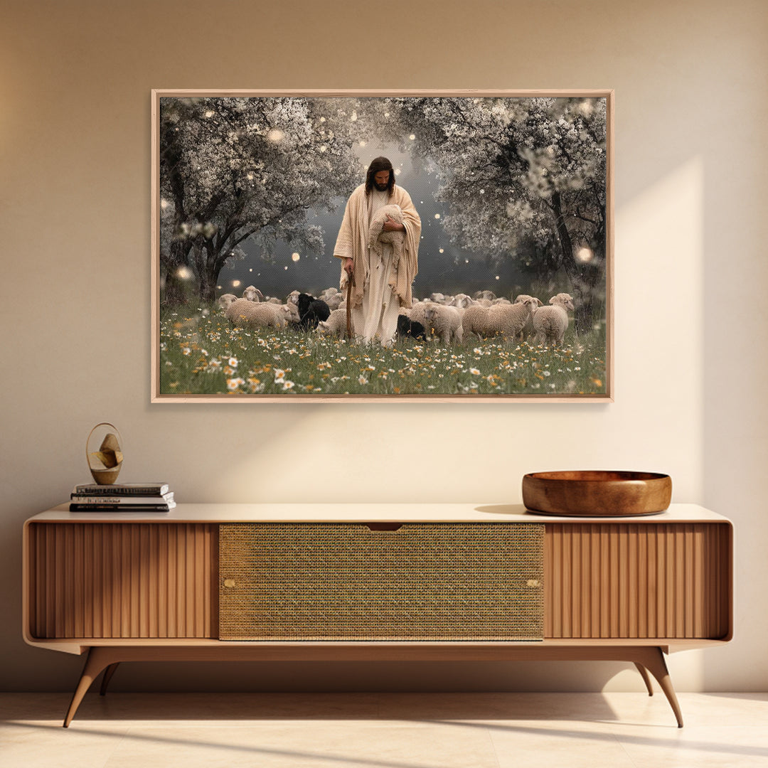 Cross Of Dawn – Framed Canvas Print – Christian Wall Art – Christian Art Canvas – Christian Painting – Modern Christian Art – Christian Chr