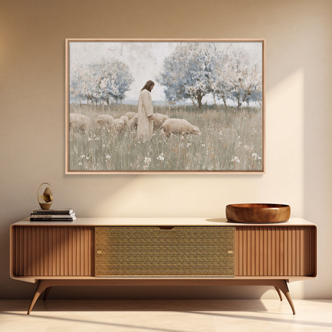 Evening Crosslight – Framed Canvas Print – Christian Art – Moody Christian Art – Christian Art Print – Christmas Wall Art – Unique Christia