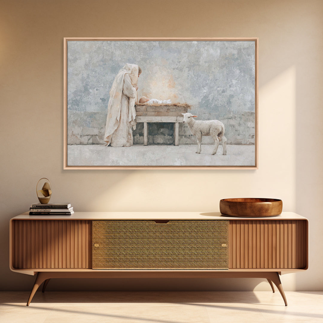 Mountain of Grace – Framed Canvas Print – Christian Art Canvas – Christian Wall Art – Vintage Christian Art – Christian Art – Christian Gif
