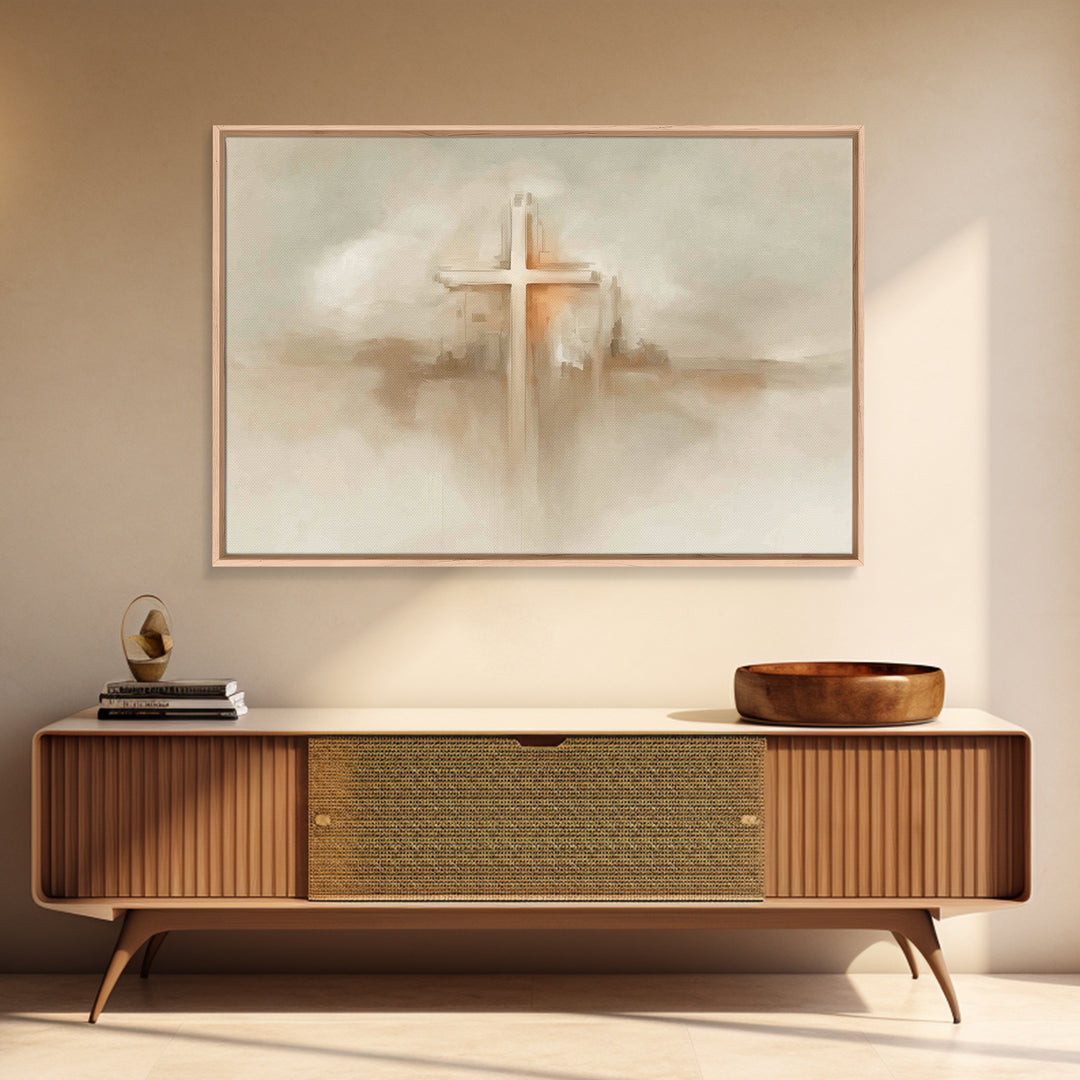 Eternal Bloom Light – Framed Canvas Print – Christian Decor – Christian Painting – Christian Art Canvas – Christmas Wall Art – Christian Wa