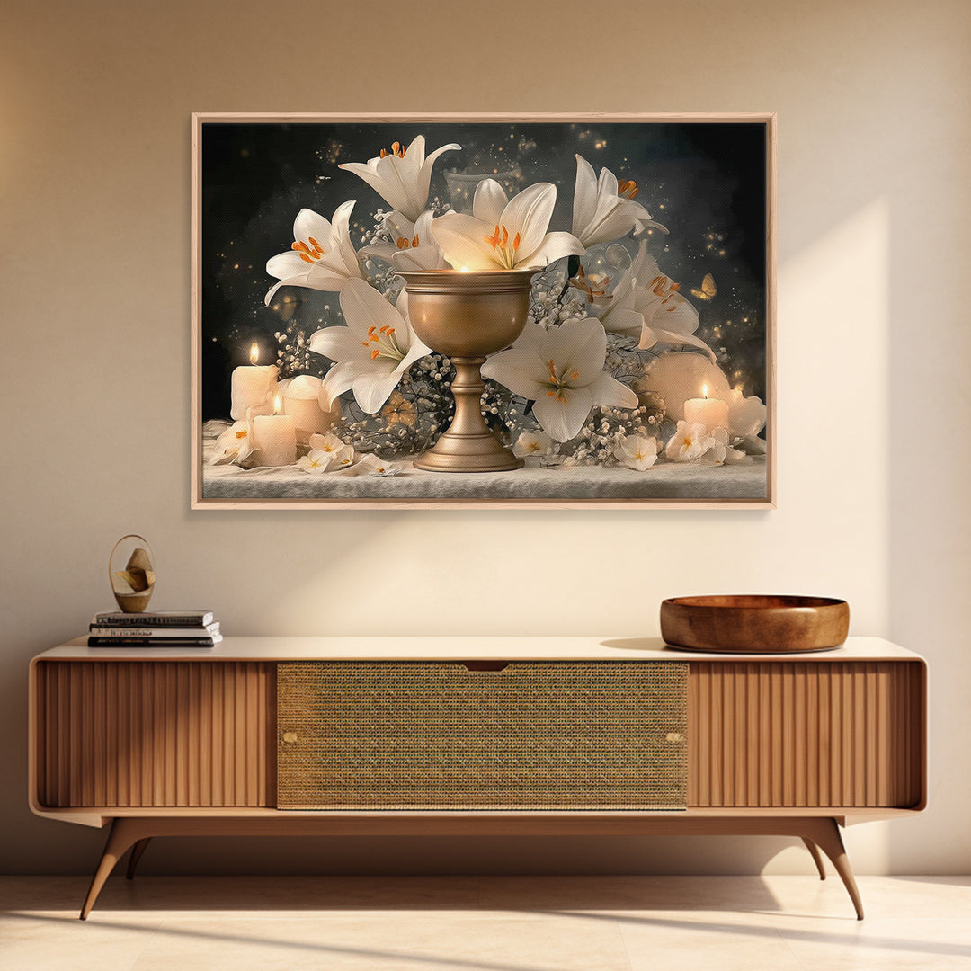 Sacred Wonder - Framed Canvas Print - Christian Painting - Christian Wall Art - Christian Art Canvas - Jesus Painting - Christmas Wall Art