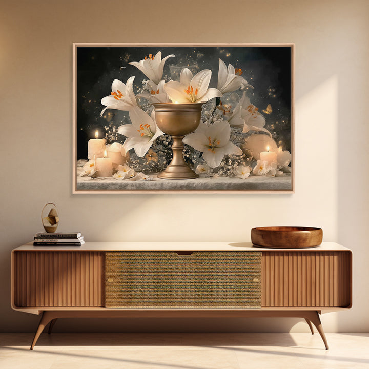 Sacred Wonder - Framed Canvas Print - Christian Painting - Christian Wall Art - Christian Art Canvas - Jesus Painting - Christmas Wall Art