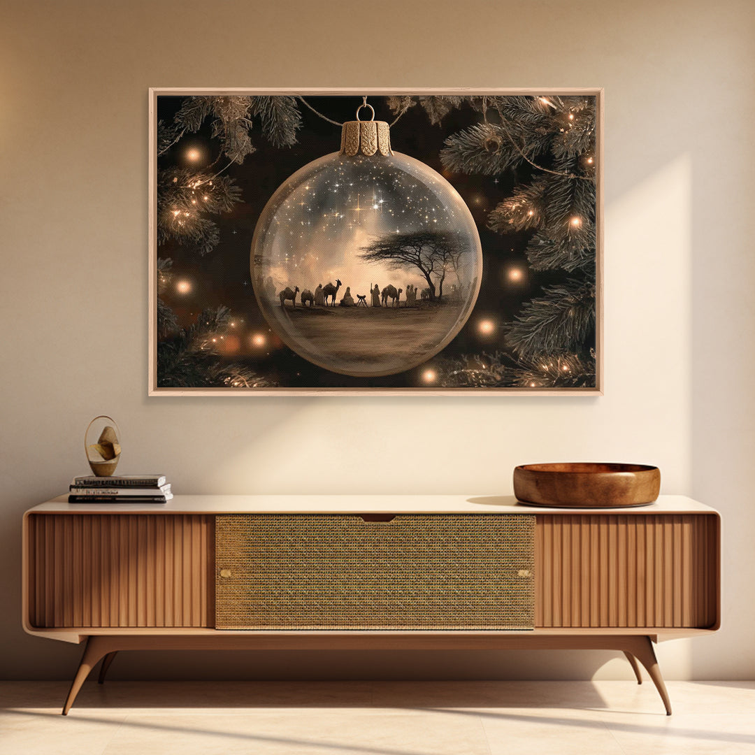 Station Of Faith | Framed Canvas Print | Christian Art Canvas | Christian Wall Art | Christmas Art Prints