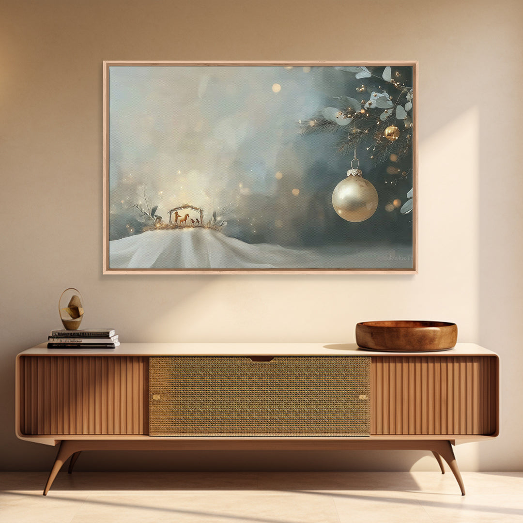 Dust Of Golgotha, Framed Canvas Print, Christian Wall Art, Christmas Art Work, Christian Art Canvas