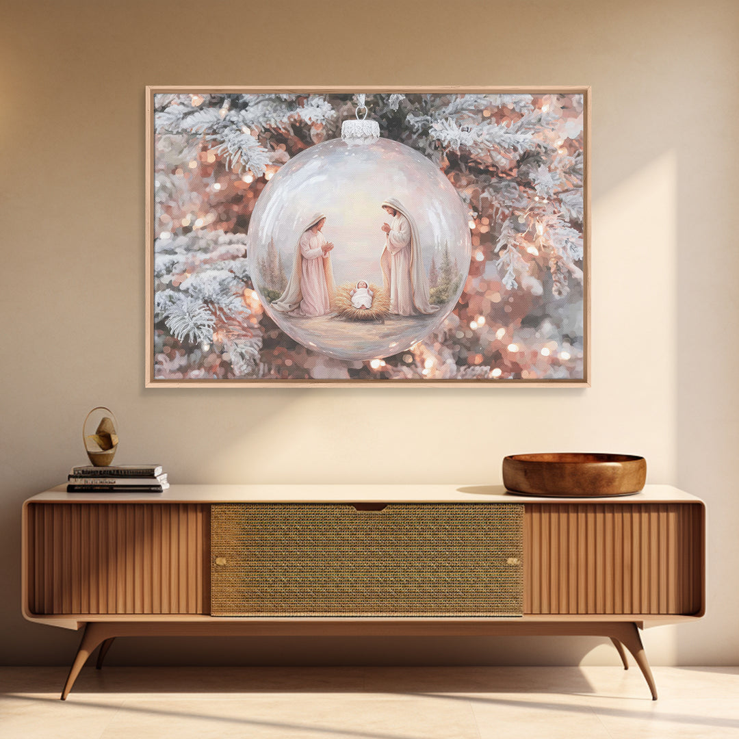 Heavenly Chorus | Framed Canvas Print | Christian Art Canvas | Christian Christmas Art | Christian Wall Art