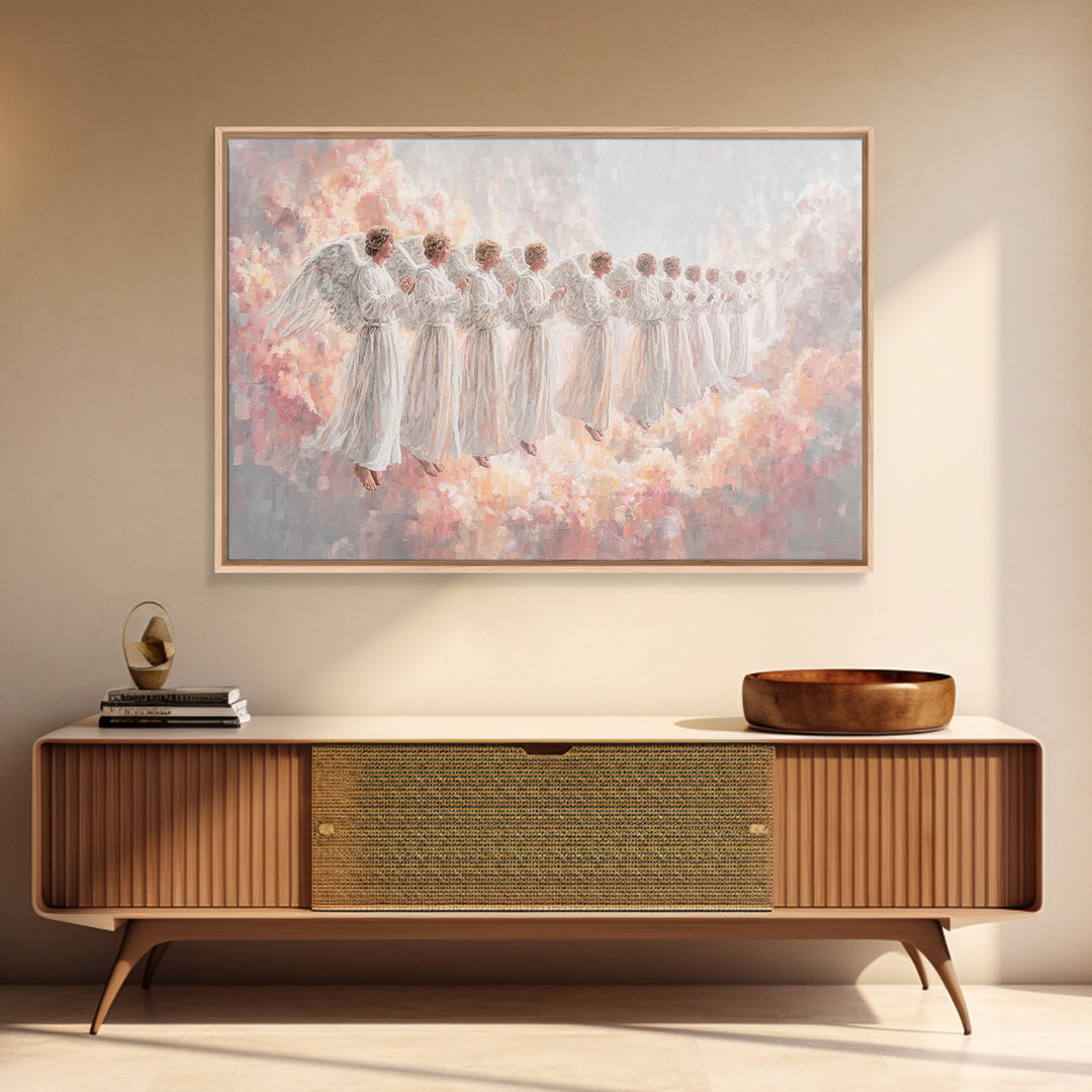 Holy Dawn | Framed Canvas Print | Christian Art Canvas | Jesus Art Print | Minimalist Christian Art | Christian Wall Art | Christian Painti