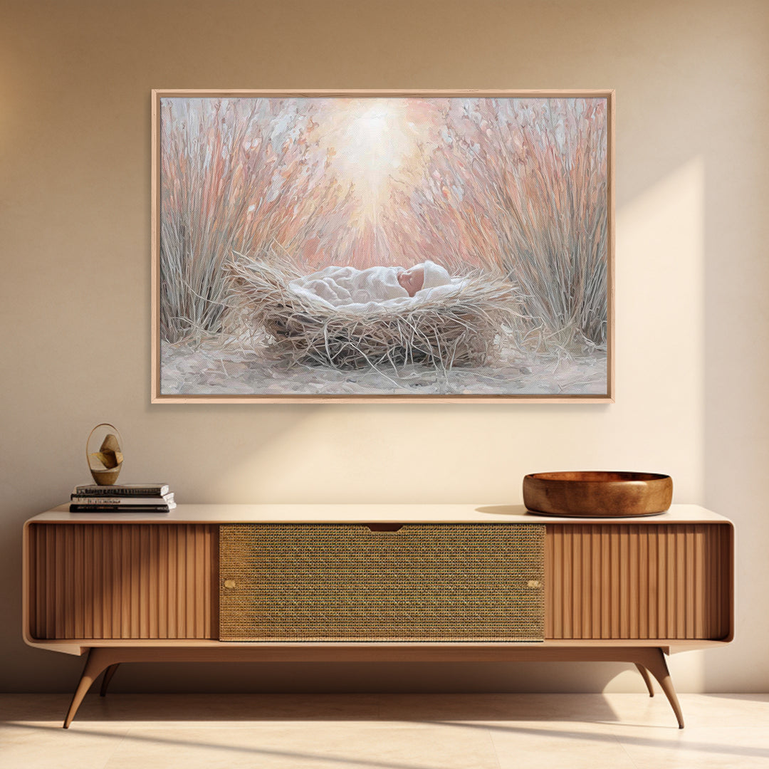 Holy Journey | Framed Canvas Print | Christian Art Canvas | Christian Wall Art | Christmas Art | Christian Christmas Art | Christian Decora