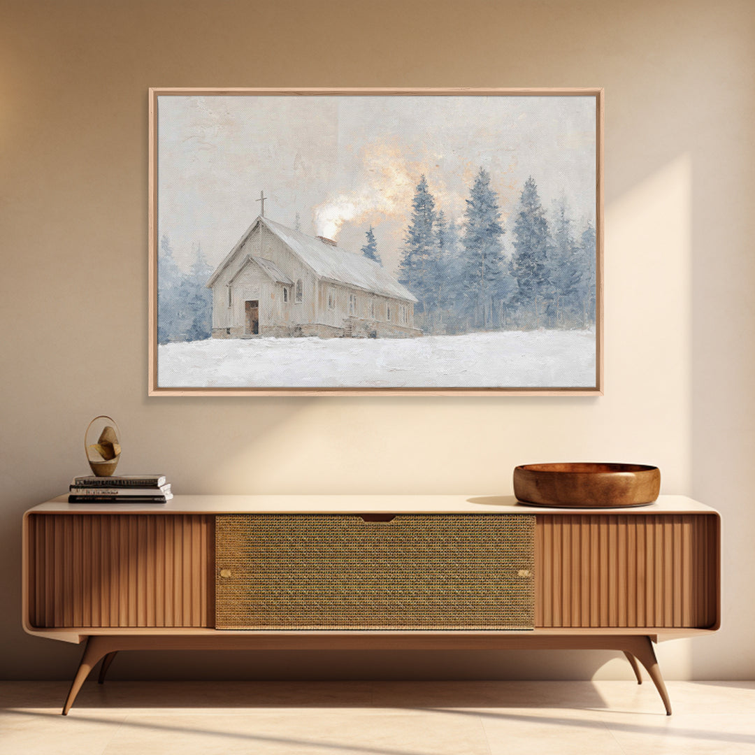 Eternal Horizon Step, Framed Canvas Print, Jesus Painting Canvas, Christian Art, Large Christian Painting, Christian Wall Art