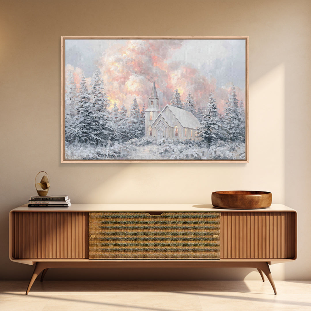 Silent Cloud Messiah, Framed Canvas Print, Jesus Painting, Christian Art Canvas, Subtle Christian Art, Christian Paintings, Modern Christia