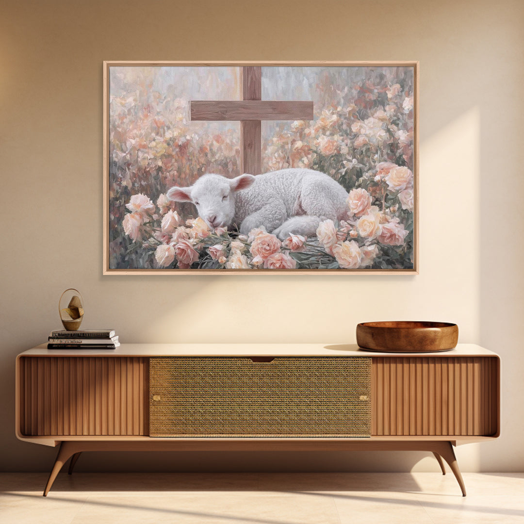 Nightfold Serenity – Framed Canvas Print – Christian Art Canvas – Christian Wall Art – Moody Christmas Art – Christian Decor – Christmas Ar