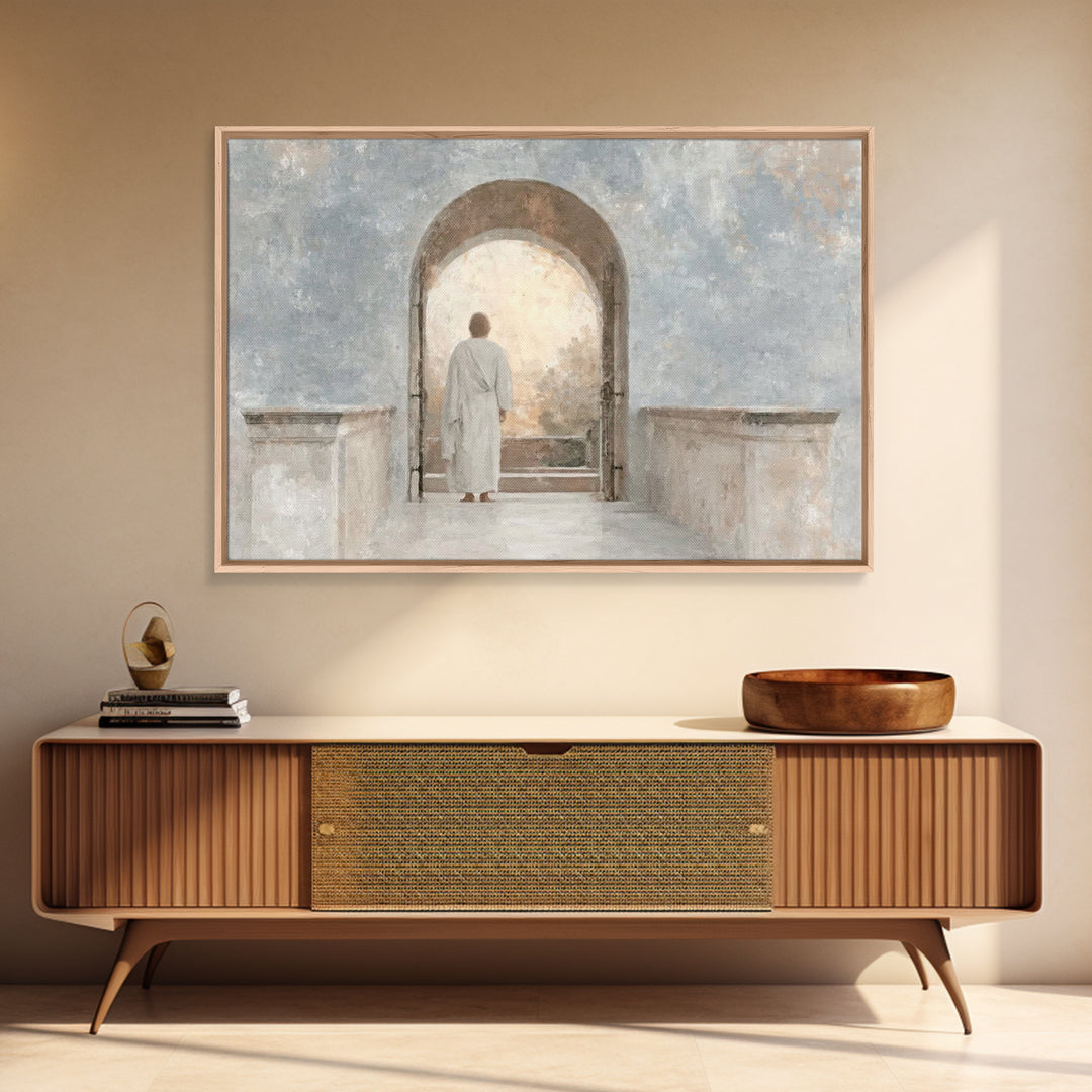 Graceful Morning Walk | Framed Canvas Print | Christian Wall Art | Christian Art Canvas | Subtle Christian Art | Christian Art Prints | Chr