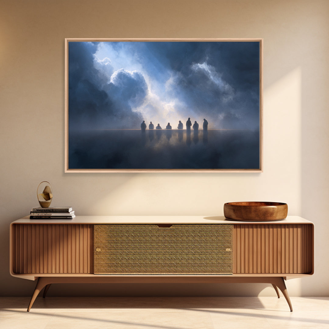 Celestial Feast Vision | Framed Canvas Print | Christian Wall Art | Jesus Painting Canvas | Christian Art Gift | Modern Christian Art | Chr
