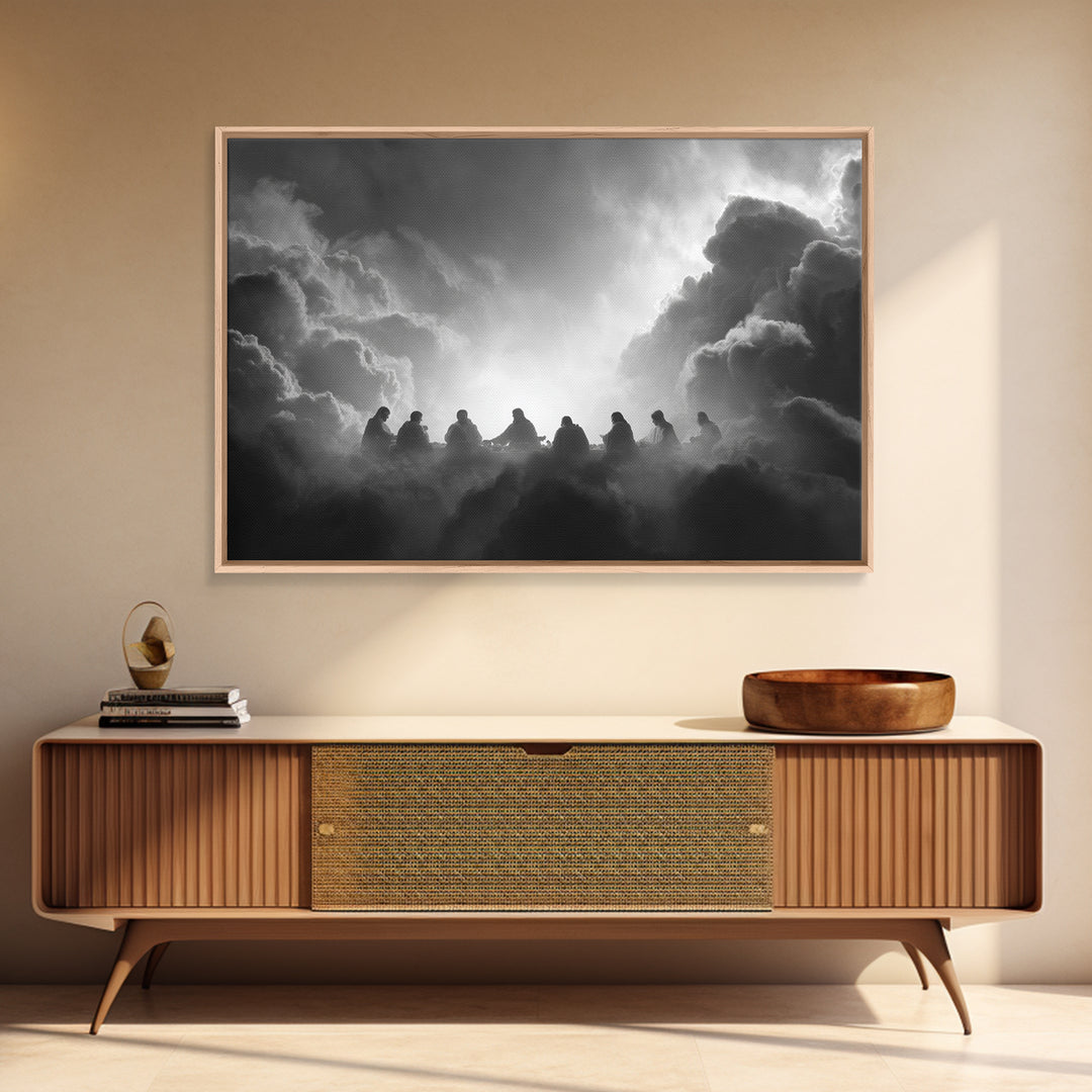 Holy Supper Moment | Framed Canvas Print | Christian Art Canvas | Jesus Wall Art | Christian Art Painting | Christmas Art Work | Christian