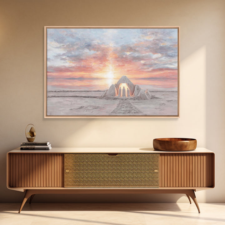 Dawn Of Peace | Framed Canvas Print | Christian Wall Art | Christian Art Canvas | Christmas Art | Jesus Christmas Art | Christian Gift